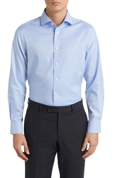 Charles Tyrwhitt Slim Fit Non-iron Solid Twill Dress Shirt In Cornflower Blue