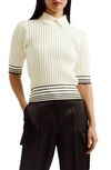Ted Baker Morliee Crop Sweater In Ivory