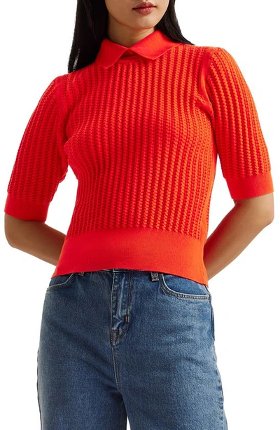 Ted Baker Morliee Crop Sweater In Red