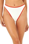 L*space Nora Bitsy Bikini Bottoms In Cream/ Pimento