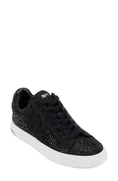 Dkny Embellished Sneaker In Black/ Black