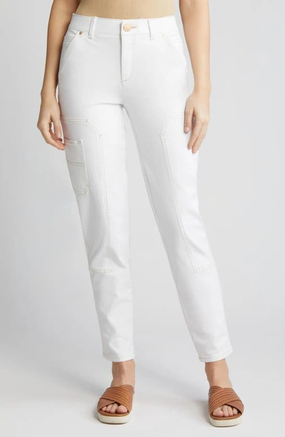 Wit & Wisdom 'ab'solution High Waist Ankle Straight Leg Carpenter Pants In Optic White