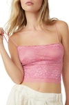 Free People Intimately Fp Double Date Embroidered Mesh Crop Camisole In Flowering Ginger Com