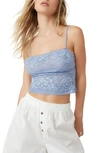 Free People Intimately Fp Double Date Embroidered Mesh Crop Camisole In Blue