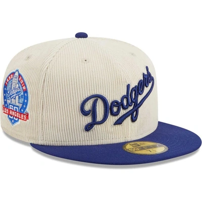 New Era White Los Angeles Dodgers  Corduroy Classic 59fifty Fitted Hat