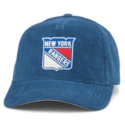 American Needle Blue New York Rangers Corduroy Chain Stitch Adjustable Hat