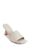 Dkny Square Toe Slide Sandal In Grey Satin
