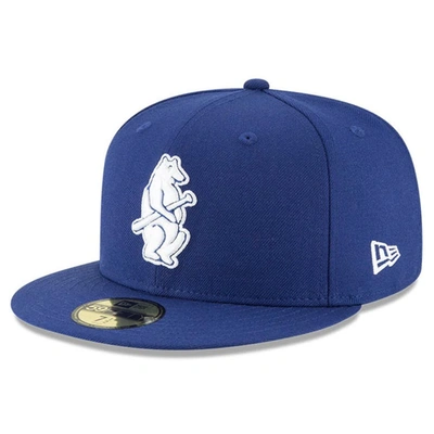 New Era Royal Chicago Cubs Cooperstown Collection Wool 59fifty Fitted Hat