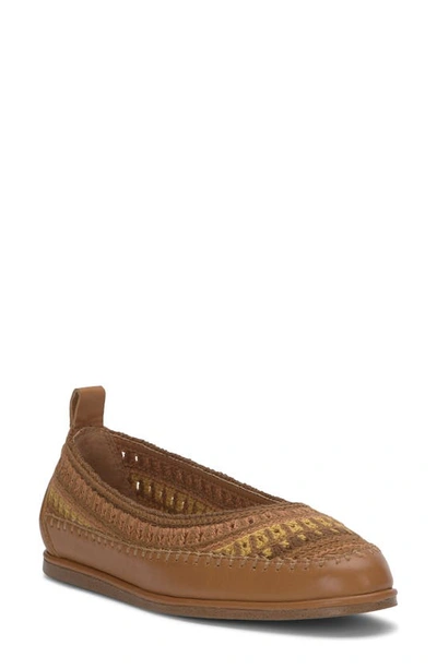 Lucky Brand Wylly Ballet Flat In Tan Multi