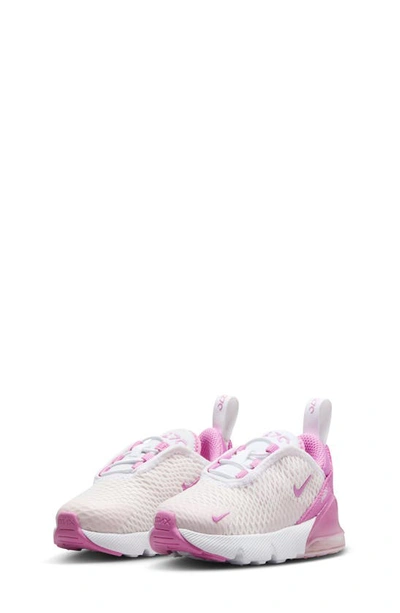 Nike Kids' Air Max 270 Sneaker In White/ Pink Foam/ Playful Pink