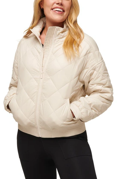 Travis Mathew Lights At Night Quilted Jacket In Pumice Stone