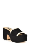 Nine West Yickie Platform Slide Sandal In Black