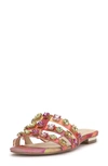 Jessica Simpson Detta Slide Sandal In Pink Floral Satin