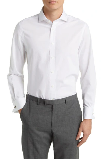 Charles Tyrwhitt Slim Fit Non-iron Cotton Poplin Dress Shirt In White
