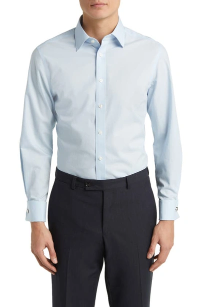 Charles Tyrwhitt Slim Fit Non-iron Cotton Poplin Dress Shirt In Sky Blue