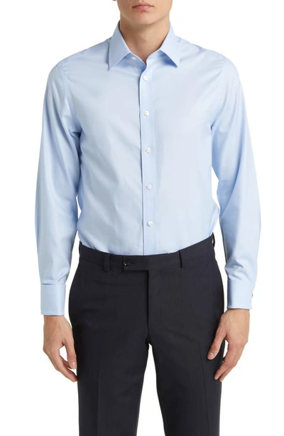 Charles Tyrwhitt Slim Fit Non-iron Cotton Twill Dress Shirt In Sky Blue