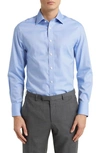 Charles Tyrwhitt Slim Fit Non-iron Solid Royal Oxford Dress Shirt In Blue