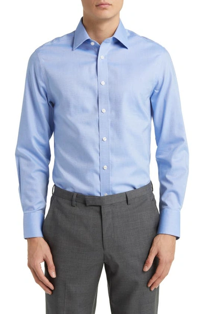 Charles Tyrwhitt Slim Fit Non-iron Solid Royal Oxford Dress Shirt In Blue