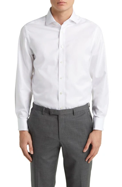 Charles Tyrwhitt Slim Fit Non-iron Solid Twill Dress Shirt In White