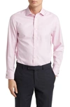 Charles Tyrwhitt Slim Fit Non-iron Solid Twill Dress Shirt In Pink