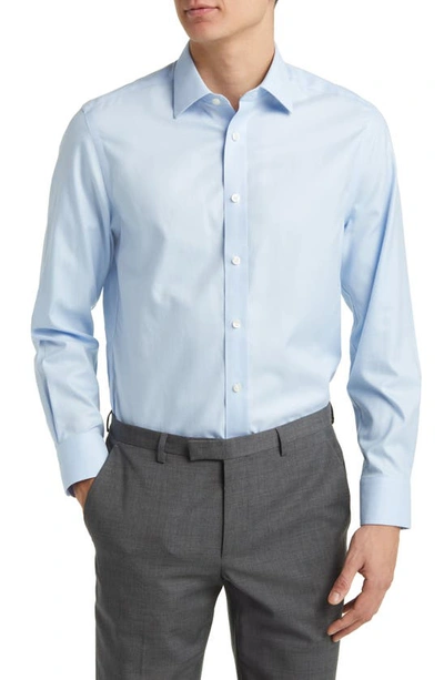 Charles Tyrwhitt Slim Fit Non-iron Cotton Twill Dress Shirt In Sky Blue