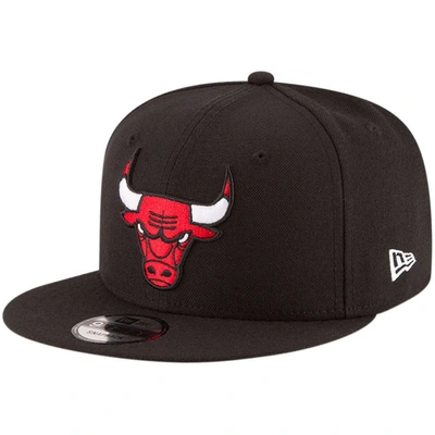 New Era Black Chicago Bulls Official Team Color 9fifty Adjustable Snapback Hat
