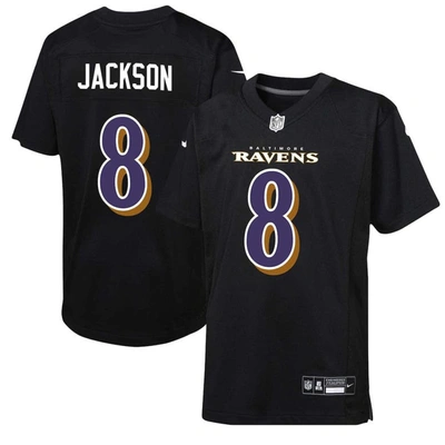 Nike Kids' Youth  Lamar Jackson Black Baltimore Ravens Fashion Game Jersey