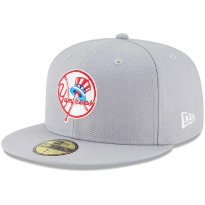 New Era Gray New York Yankees Cooperstown Collection Wool 59fifty Fitted Hat