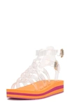 Jessica Simpson Bimala Platform Sandal In Clear,sweet Clementine Tpu