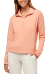 Travis Mathew Cloud Half Zip Pullover In Canyon Sunset