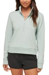 Travis Mathew Cloud Half Zip Pullover In Ether