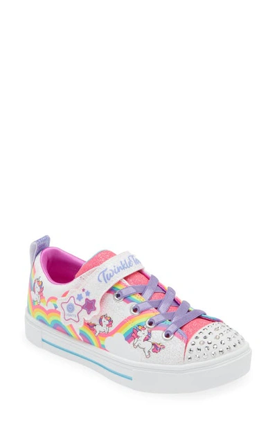 Skechers Kids' Twinkle Sparks Light-up Sneaker In White/ Multi