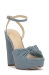 Jessica Simpson Immie Platform Sandal In Silver Metallic