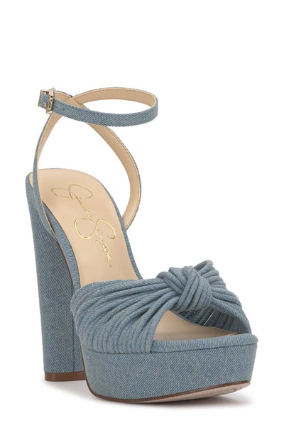 Jessica Simpson Immie Platform Sandal In Medium Blue
