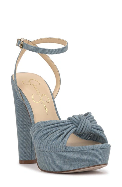 Jessica Simpson Immie Platform Sandal In Silver Metallic