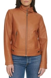 Levi's Faux Leather Racer Jacket In Mocha