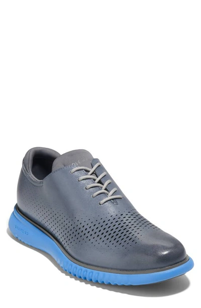 Cole Haan 2.zerogrand Laser Wing Derby In Folkstone Gray / Marina