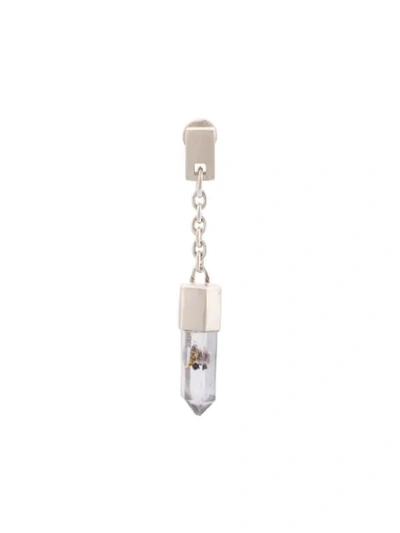 Parts Of Four Quartz Padlock Charm Single Earring In Metallic