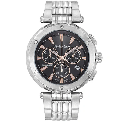 Mathey-tissot Men's Neptune Chrono Black Dial Watch