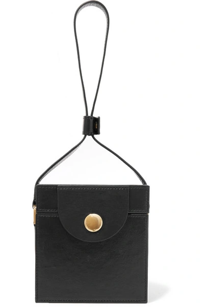 Hillier Bartley Leather Clutch In Black