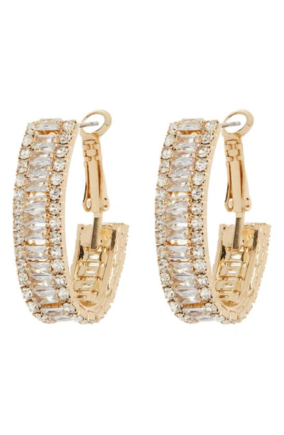 Tasha Cz Hoop Earrings In Gold