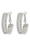 Tasha Cz Hoop Earrings In White