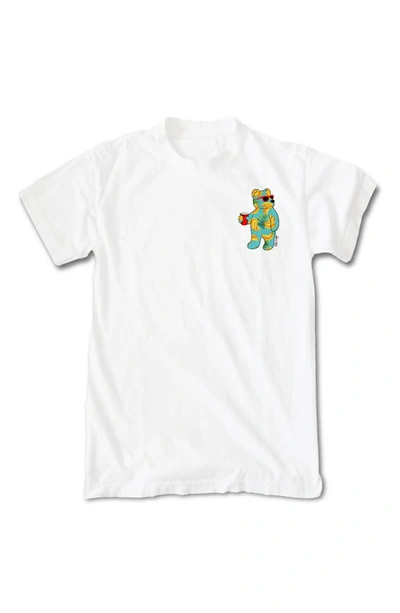 Riot Society Kids' Banana Bear Cotton Graphic T-shirt In White