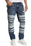 Rock Revival Patchwork Tapered Leg Jeans In Lampson Ta202
