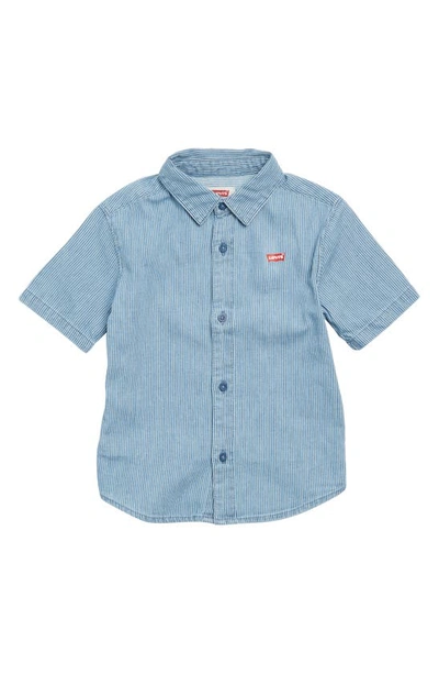Levi's® Kids' Print Short Sleeve Shirt In Blue