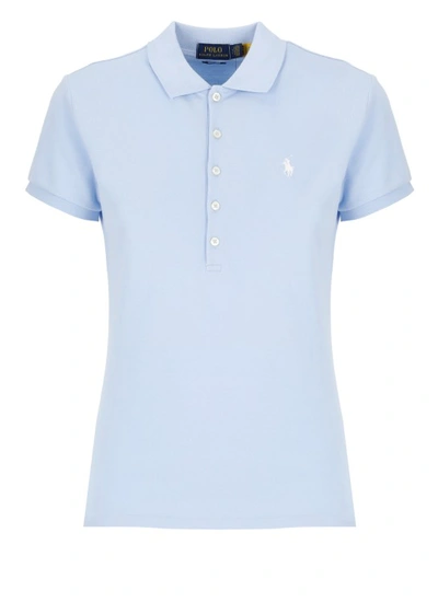 Polo Ralph Lauren Cotton Polo Shirt With Logo In Blue