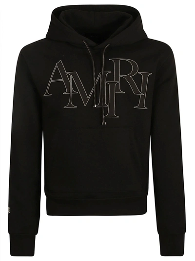 Amiri Signature Hoodie In Black