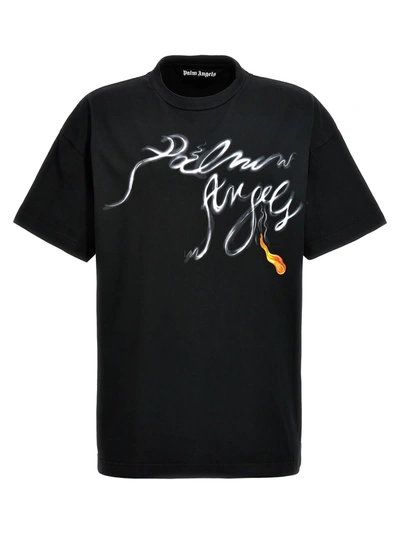 Palm Angels Foggy Pa T-shirt In Black