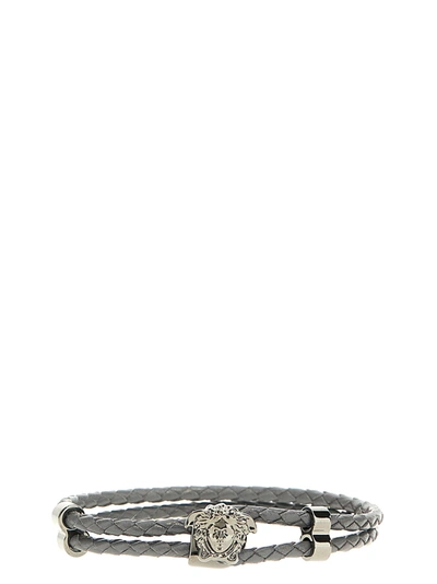 Versace La Medusa Bracelet In Charcoal Melange Rutenium Ultra Black