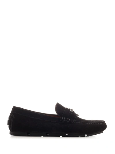 Versace Driver Loafer In Nero